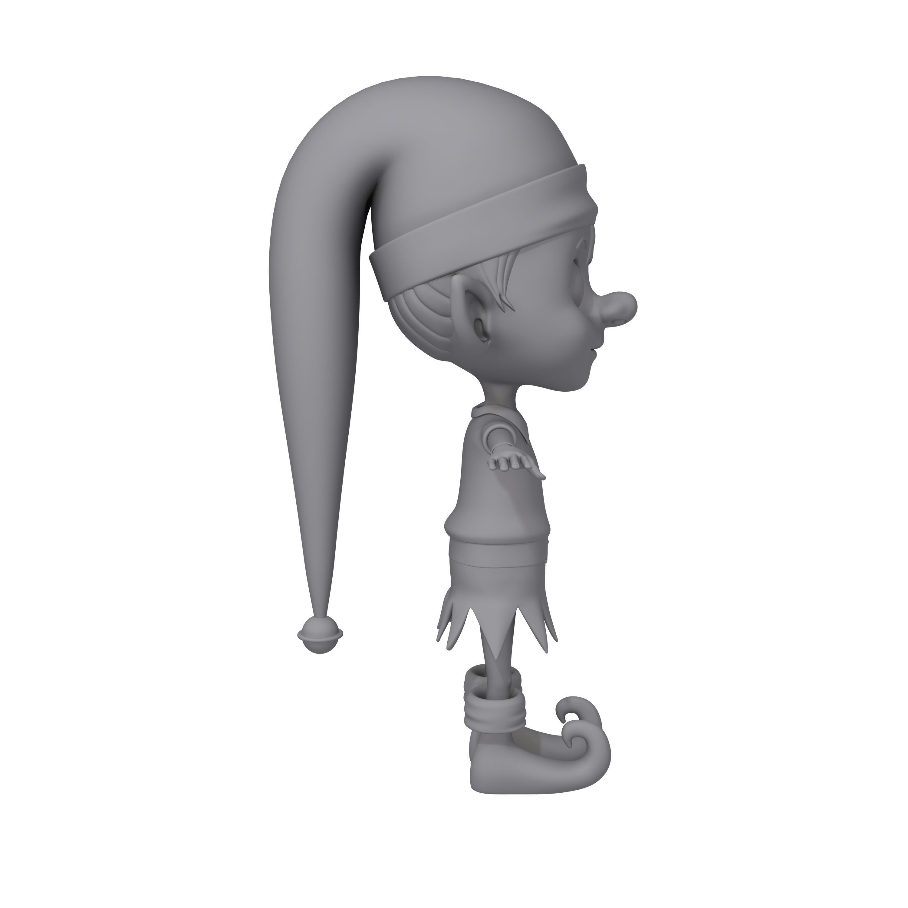 Christmas elf 3D model_9