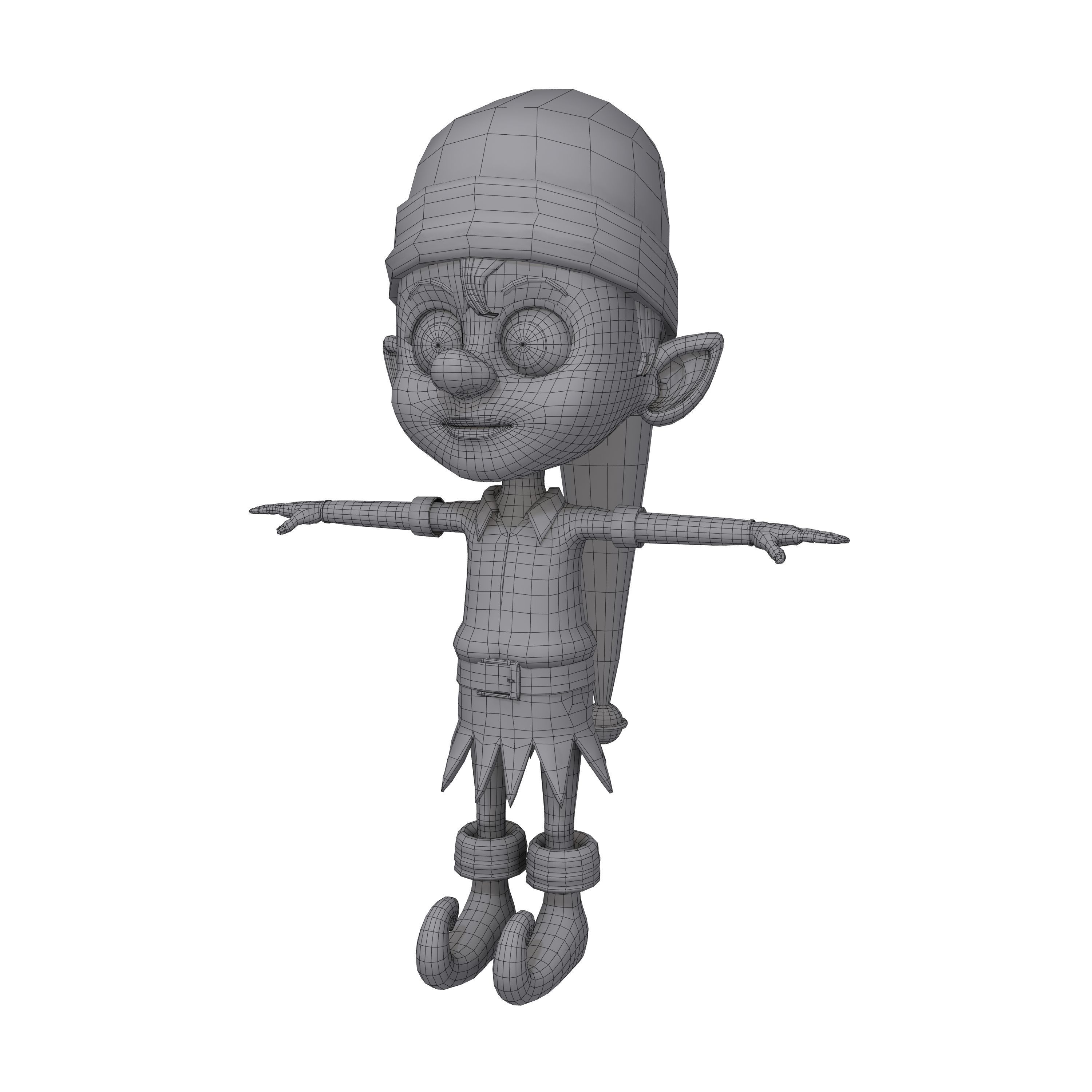 Christmas elf 3D model_7