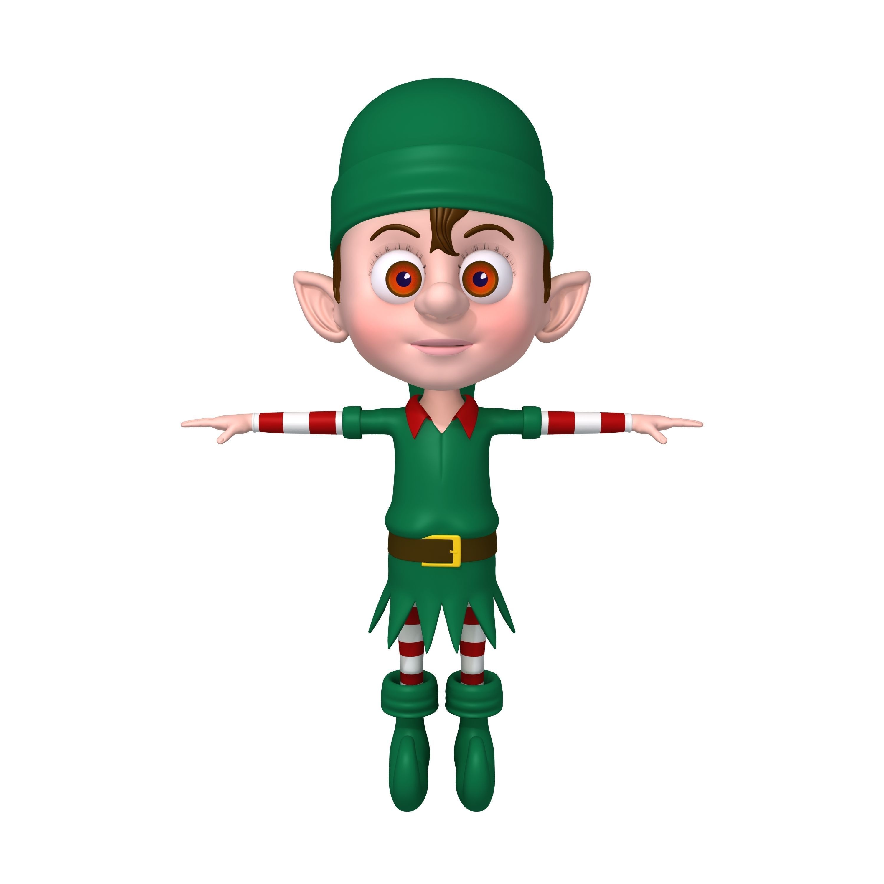 Christmas elf 3D model_1
