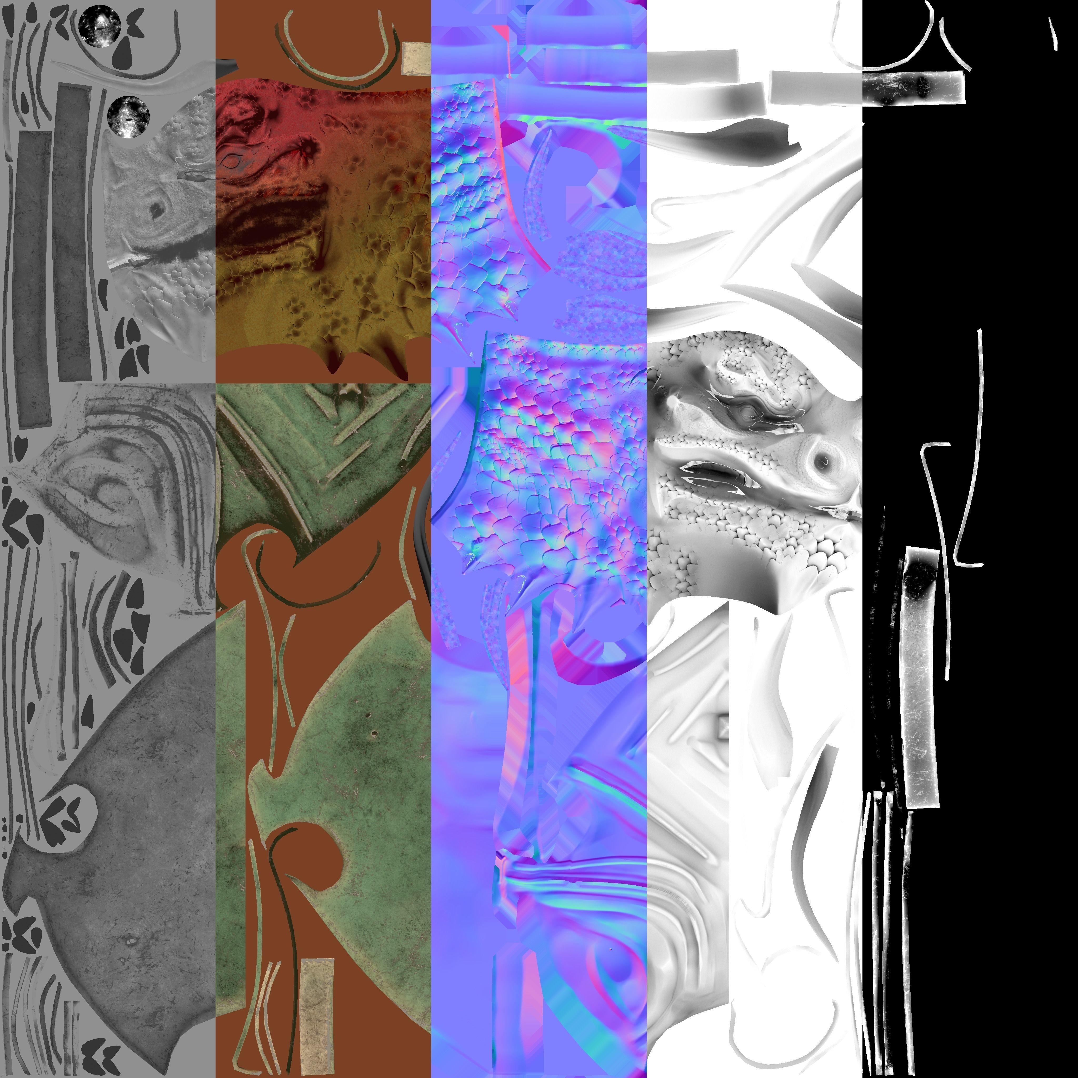 Dragon head Low-poly 3D model_18