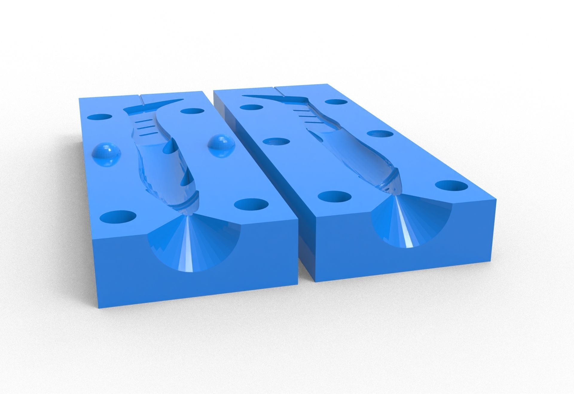 Fishing Lure and Mold v3 3D model_7