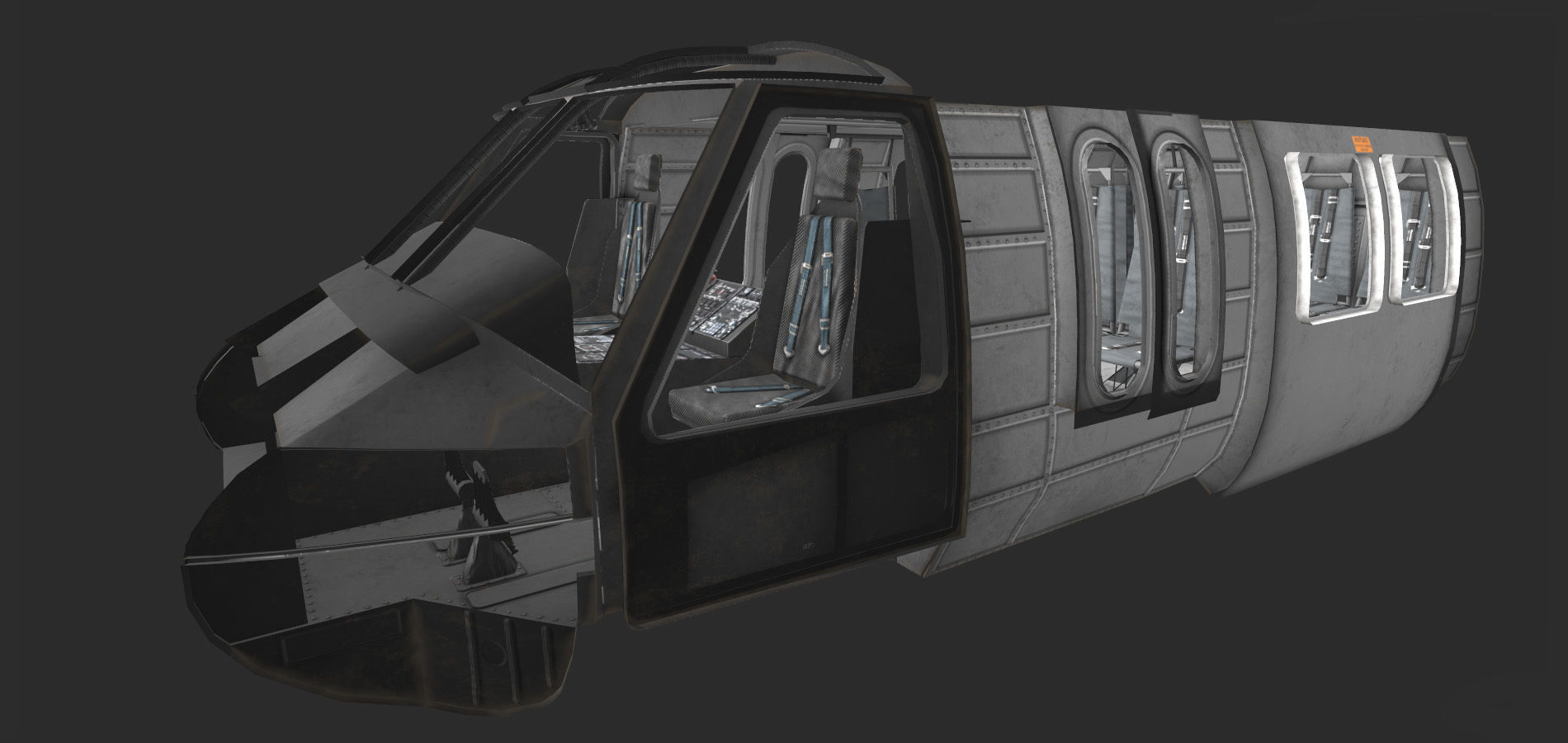 UH60 JA Black Hawk Low-poly 3D model_15