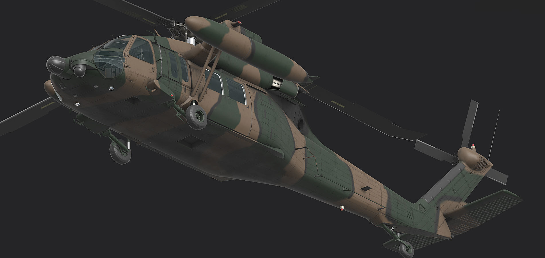 UH60 JA Black Hawk Low-poly 3D model_10