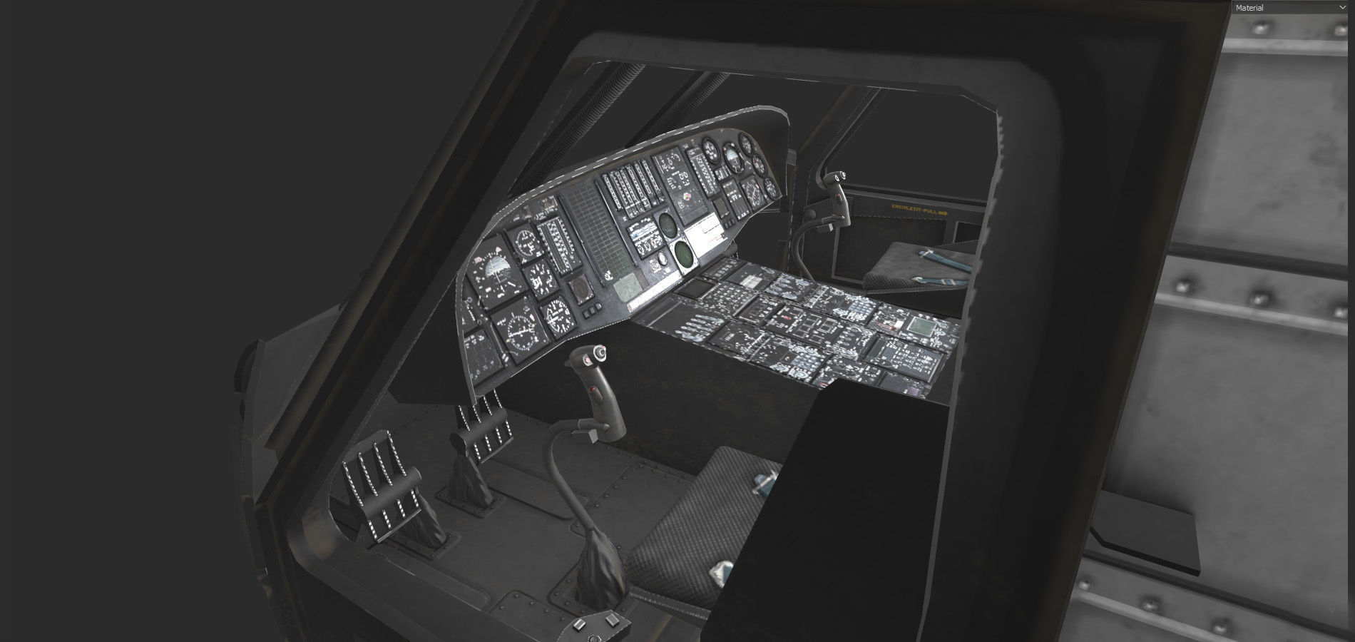 UH60 JA Black Hawk Low-poly 3D model_16