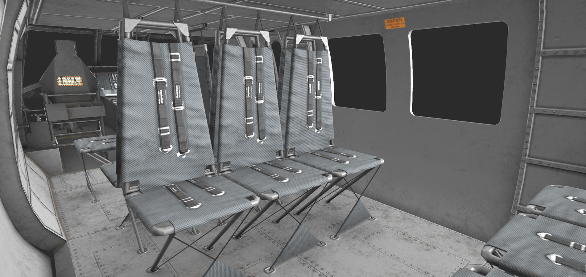 UH60 JA Black Hawk Low-poly 3D model_17