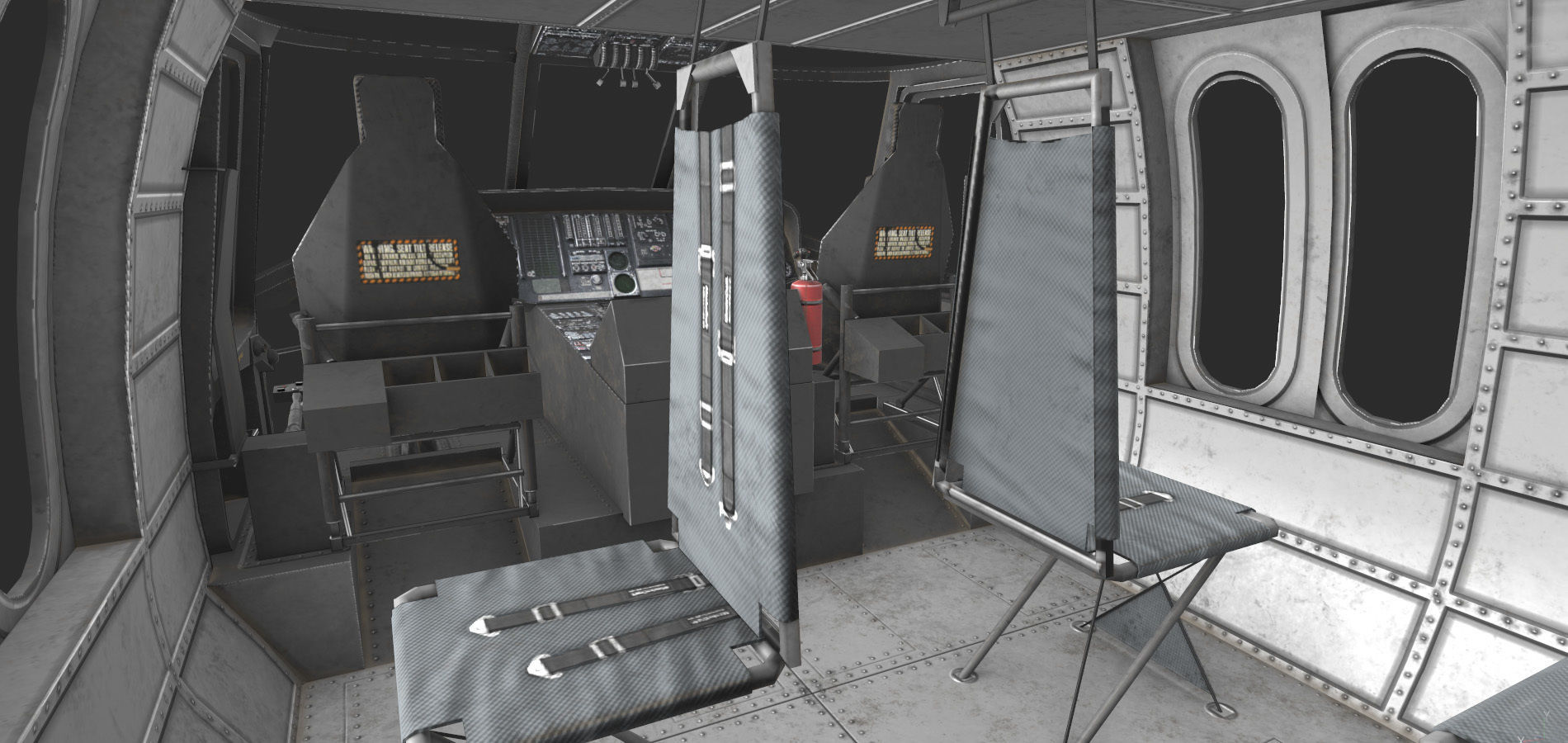 UH60 JA Black Hawk Low-poly 3D model_19