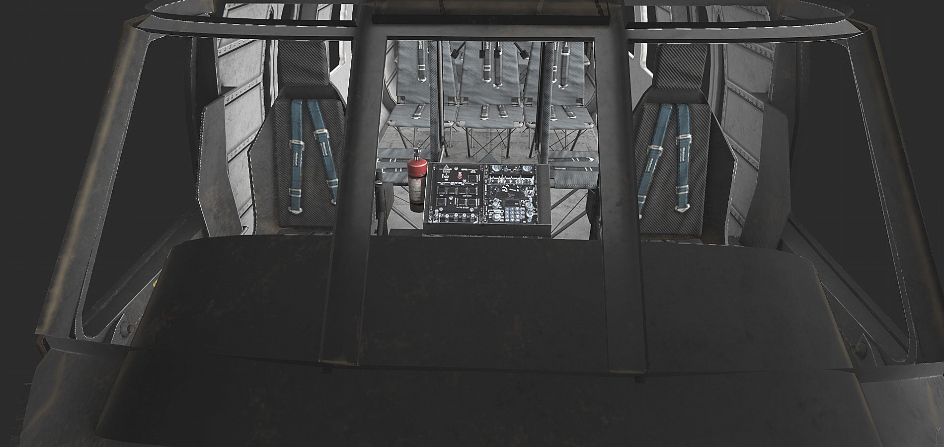 UH60 JA Black Hawk Low-poly 3D model_21