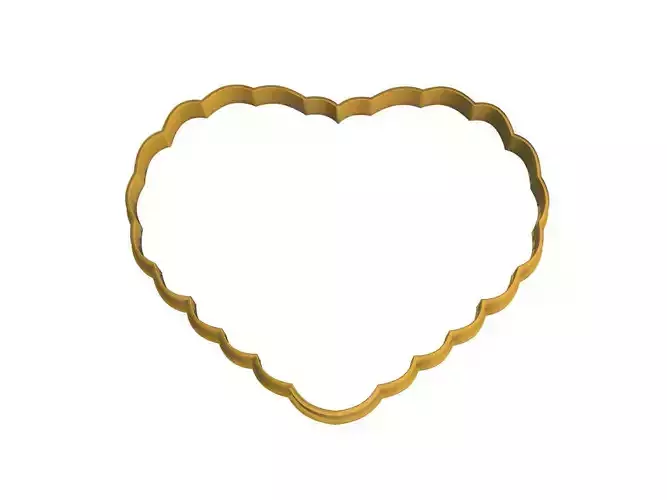 0011 Air heart cookie cutter 3D print model