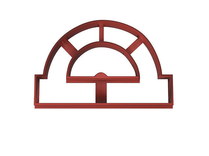 0012 Protractor cookie cutter 3D print model