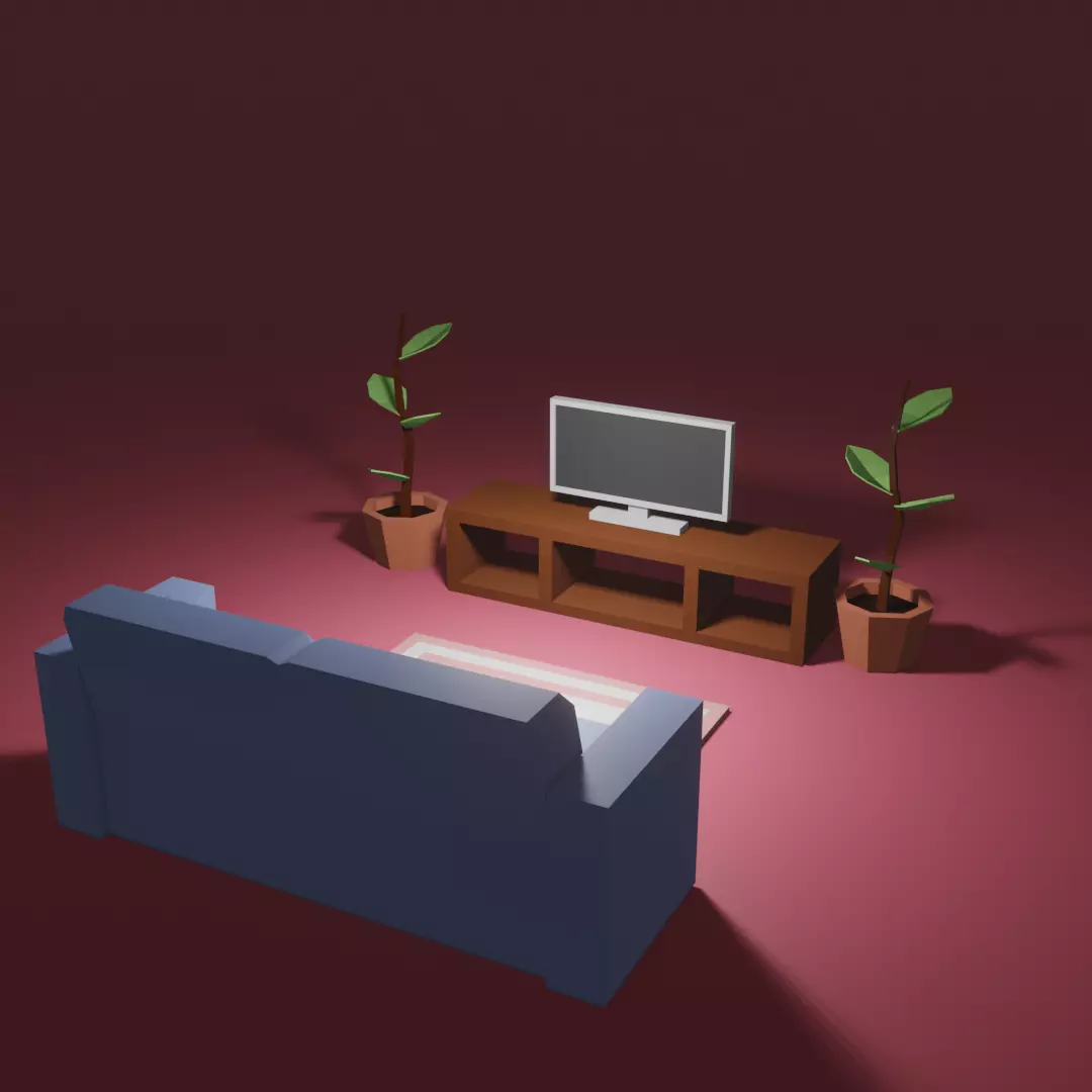 Low Poly Interior Pack Free low-poly 3D model