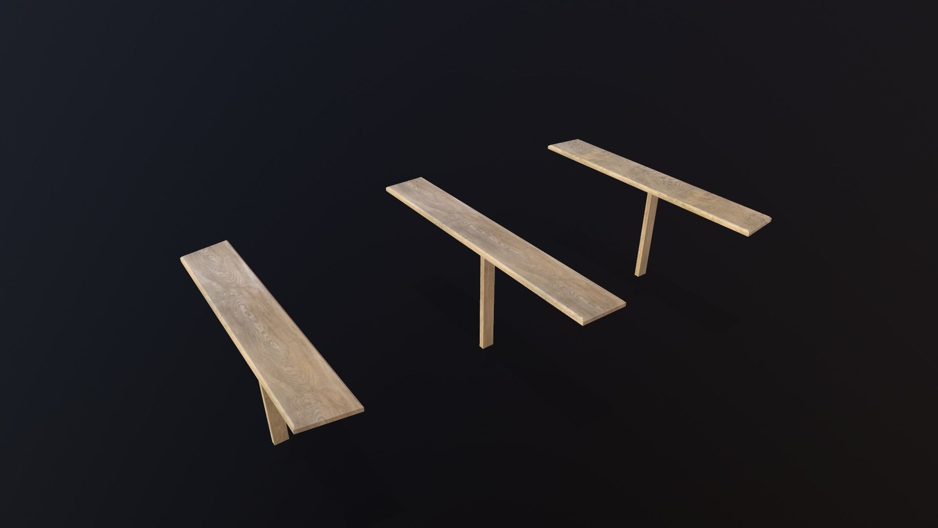 Wooden boat Yal-6 Low-poly 3D model_9