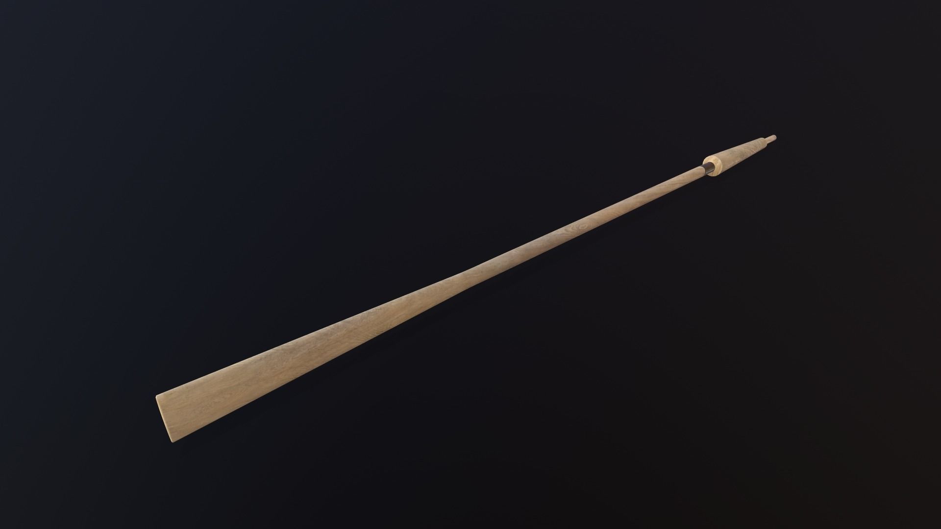 Wooden boat Yal-6 Low-poly 3D model_11