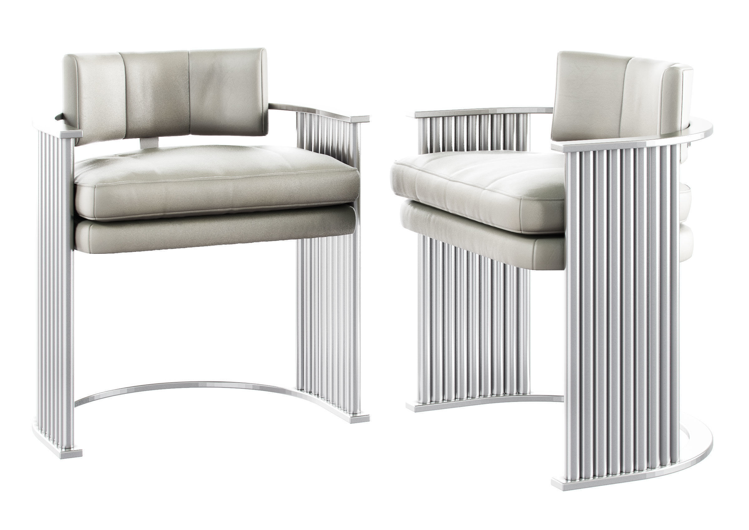 ArmChairs and Dining Table by Milo Baughman 3D model_3