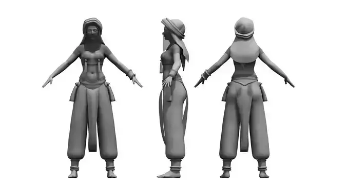 dancing girl 3d model