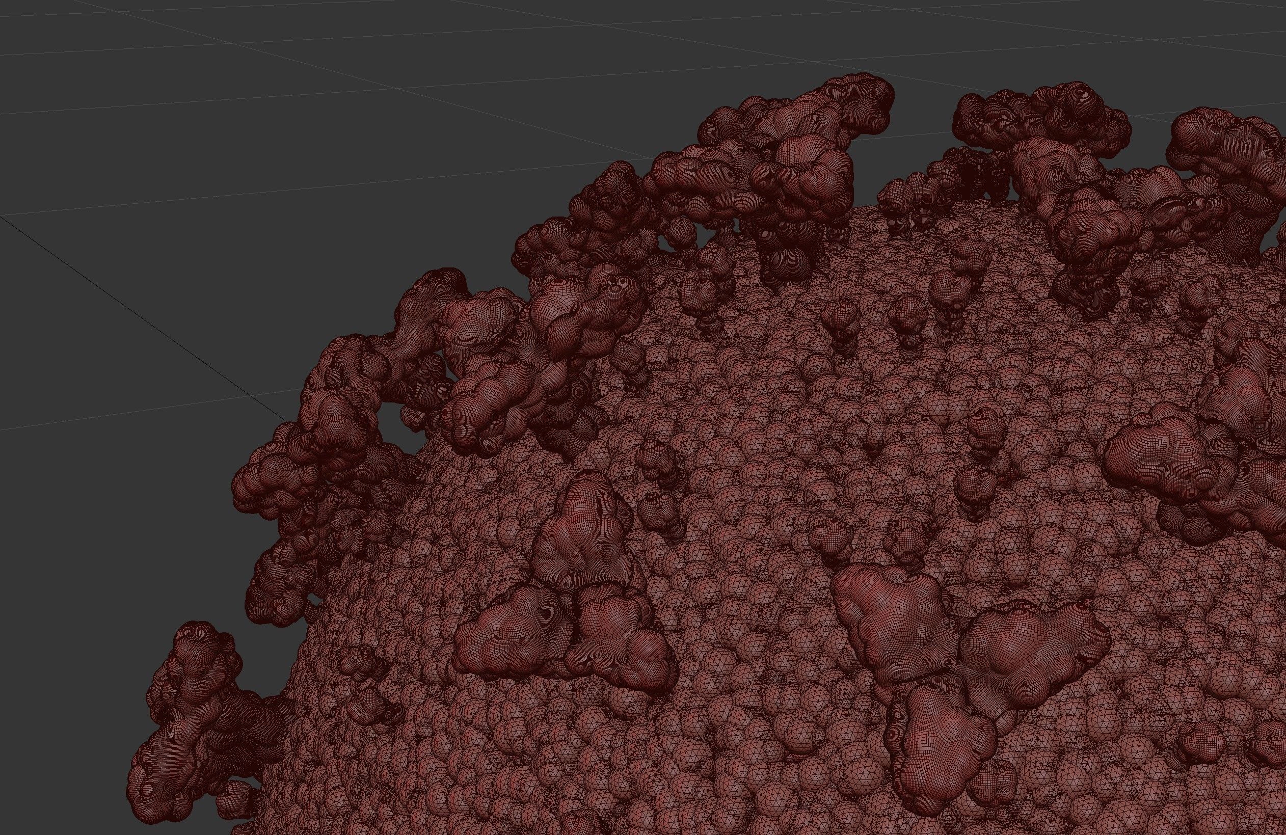 Covid 19  Virus Cell 3D model_4