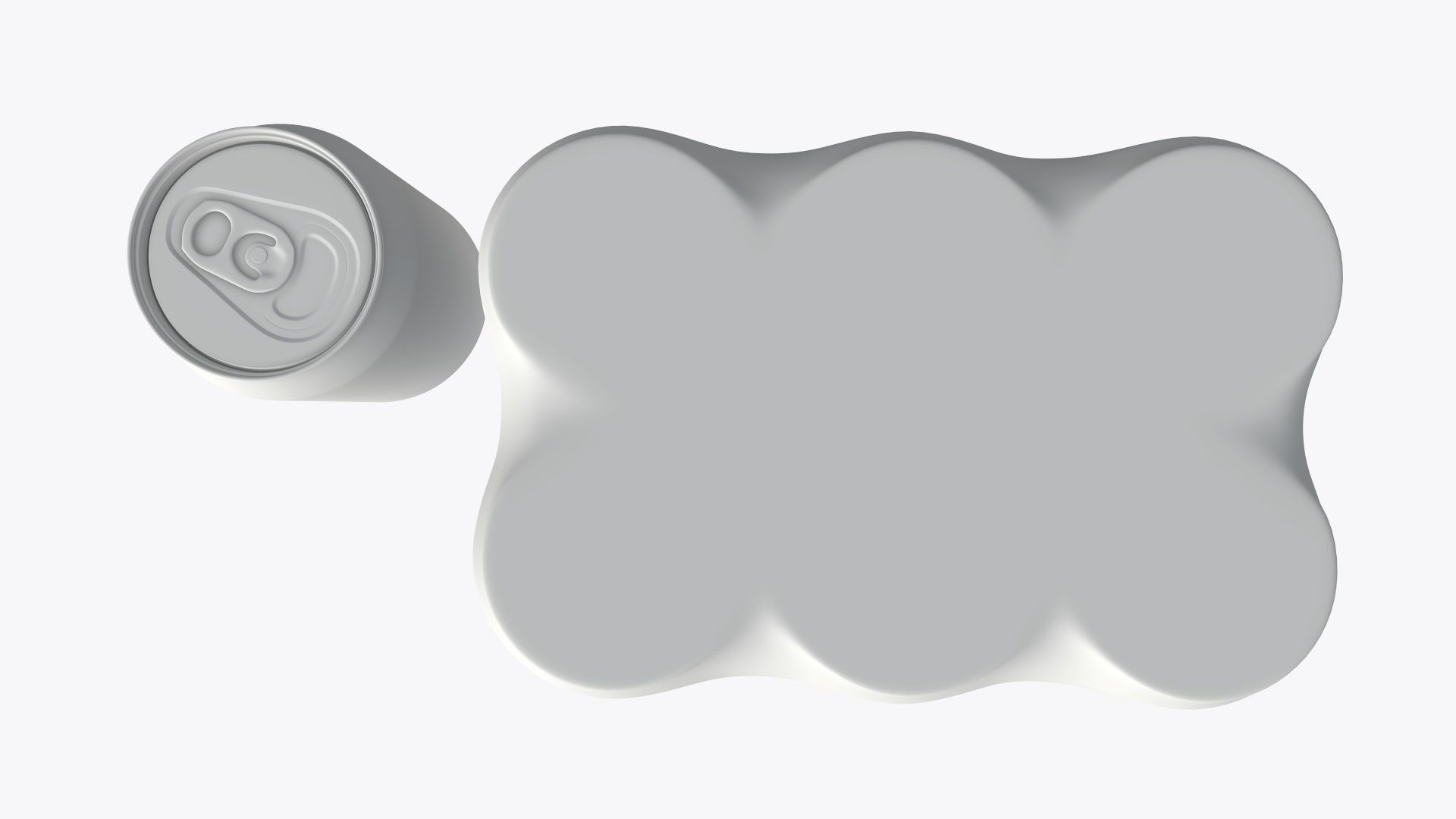 Packaging for 330ml six standard beverage soda beer cans 3D model_7