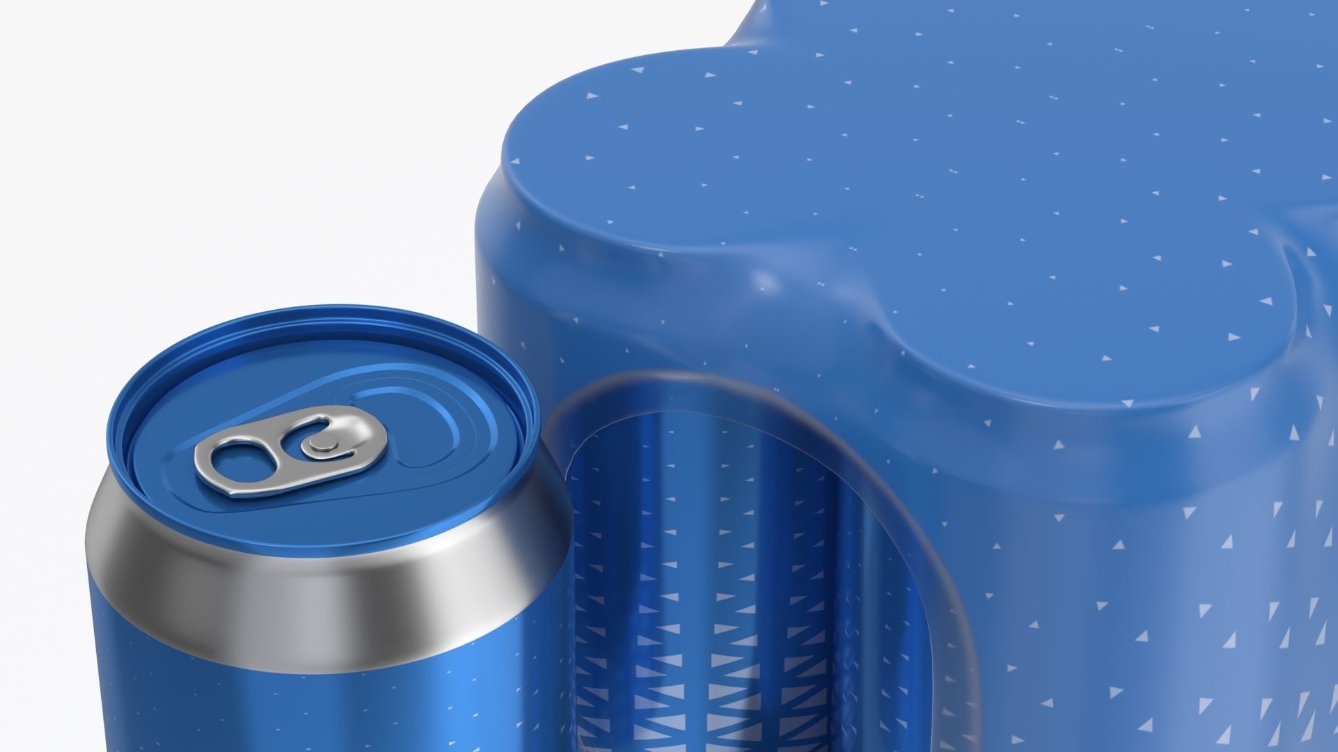 Packaging for 330ml six standard beverage soda beer cans 3D model_3