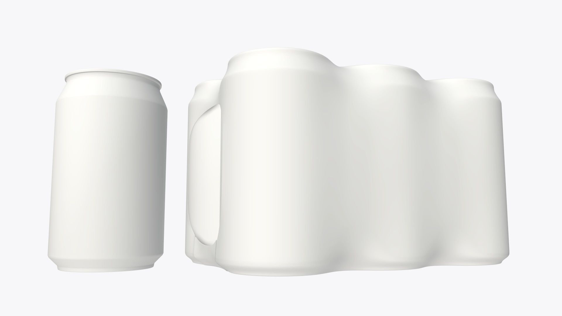 Packaging for 330ml six standard beverage soda beer cans 3D model_6