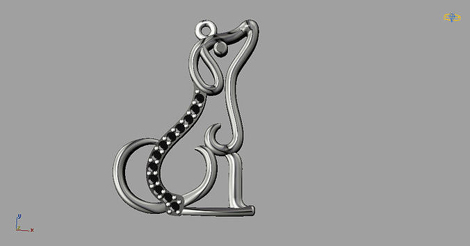 Dog Pendant 3D print model