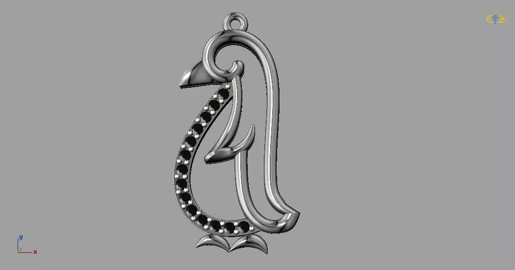 Penguin Pendant 3D print model