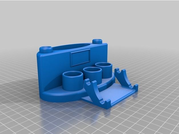 Super Station Banger Dab Weed Art Storage Wand Pot 3D model_2