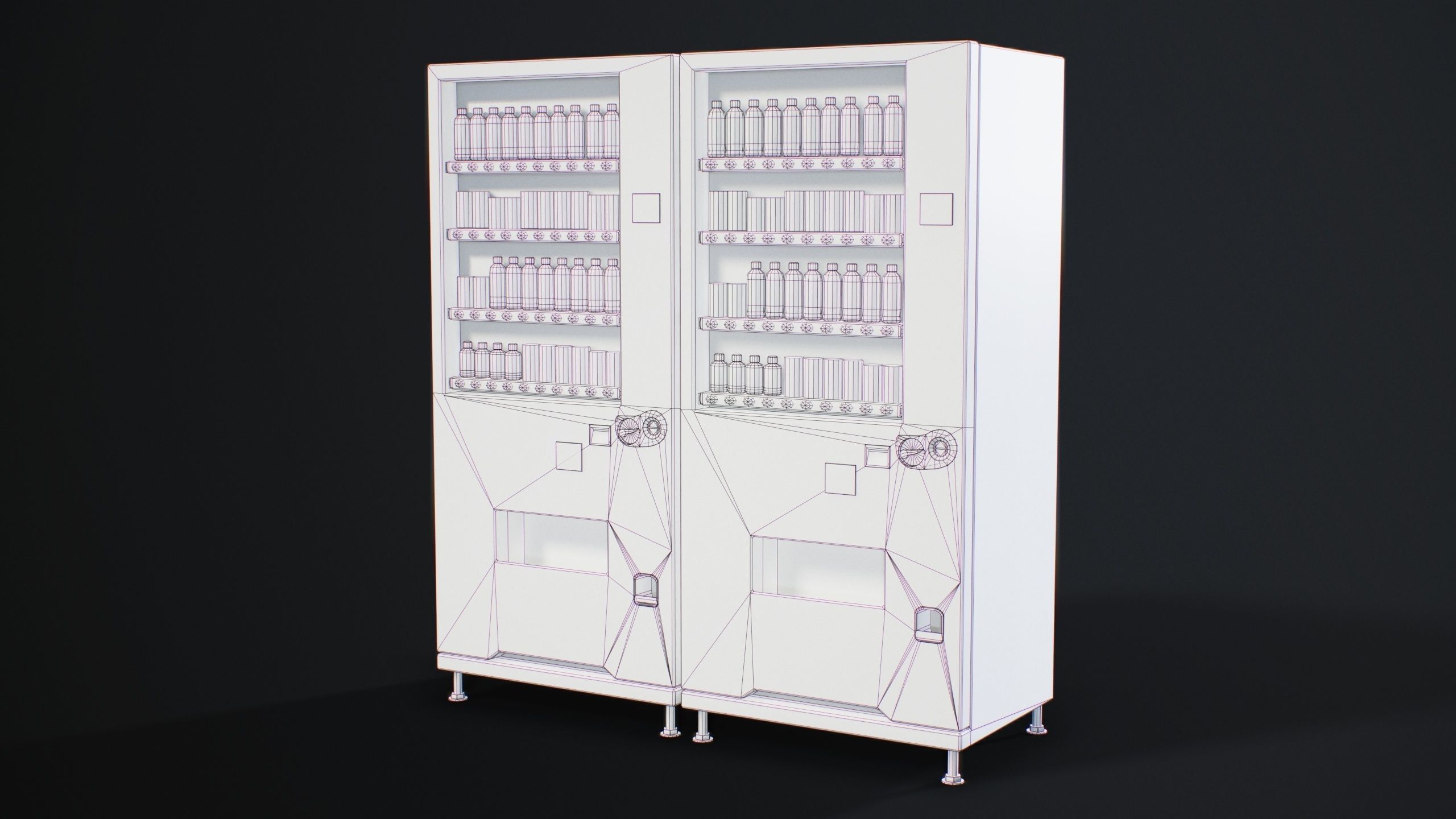 Japanese Vending Machine - PBR Game Ready Low-poly 3D model_4