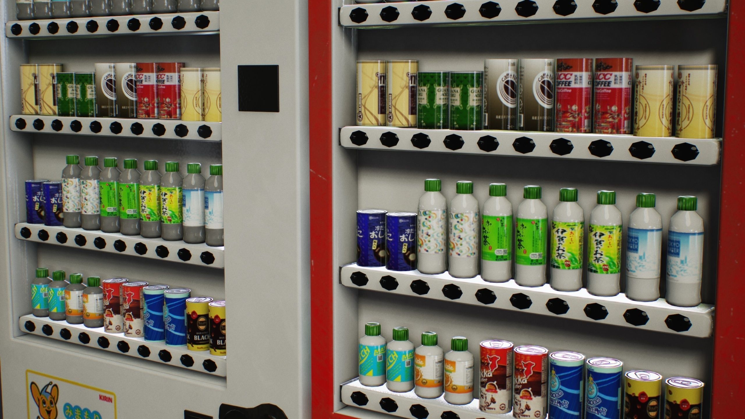 Japanese Vending Machine - PBR Game Ready Low-poly 3D model_5