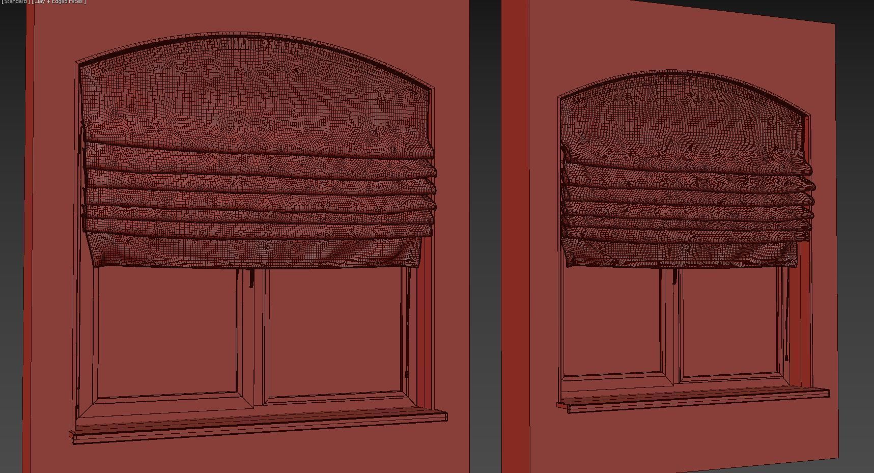 Roman curtains and a plastic window 3D model_6