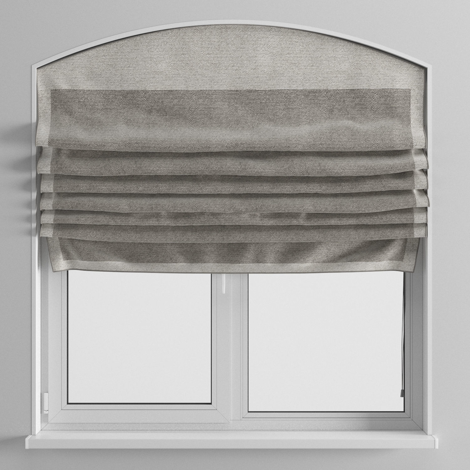Roman curtains and a plastic window 3D model_3