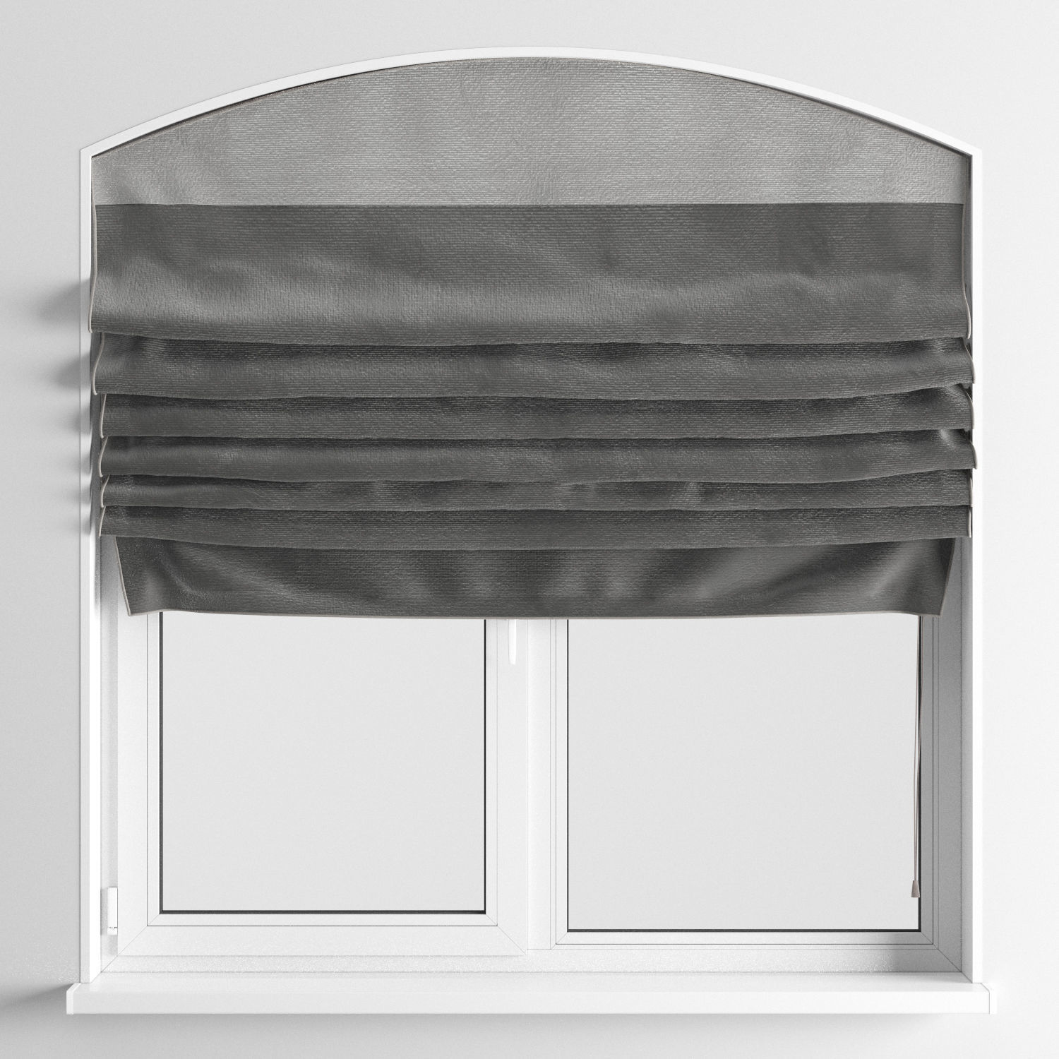 Roman curtains and a plastic window 3D model_4