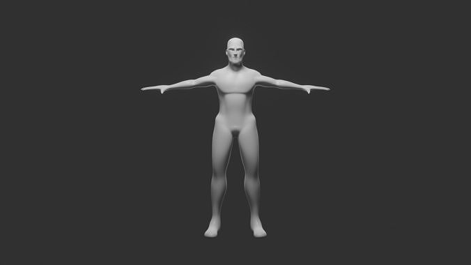 man model mannequin Low-poly 3D model