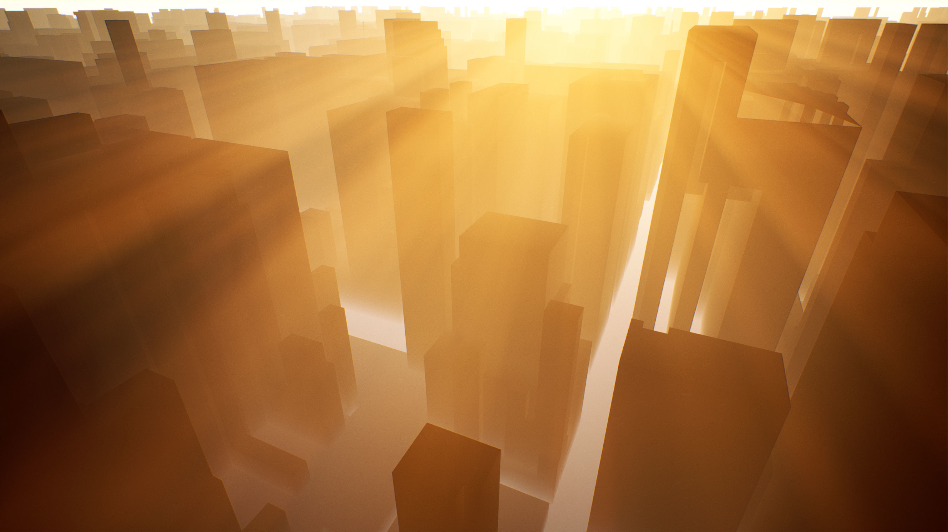 Low poly city block Low-poly 3D model_2