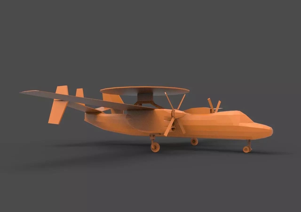 E-2 Hawkeye 3D print model_3