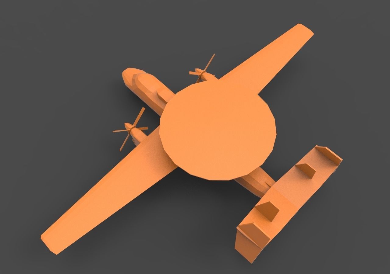 E-2 Hawkeye 3D print model_11