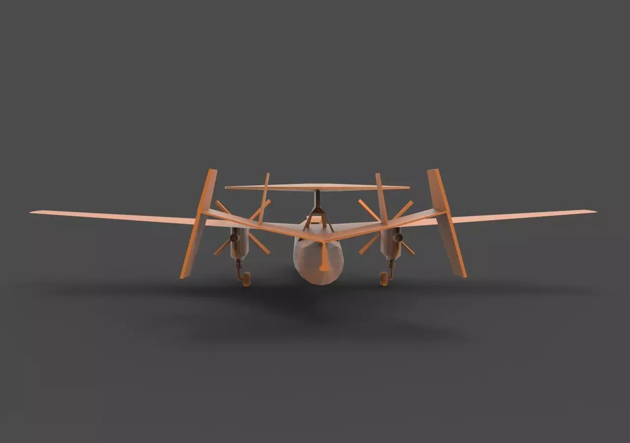 E-2 Hawkeye 3D print model_2