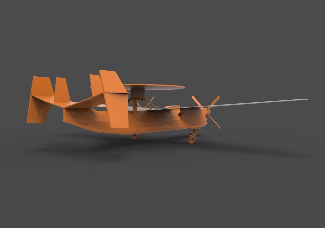 E-2 Hawkeye 3D print model_9