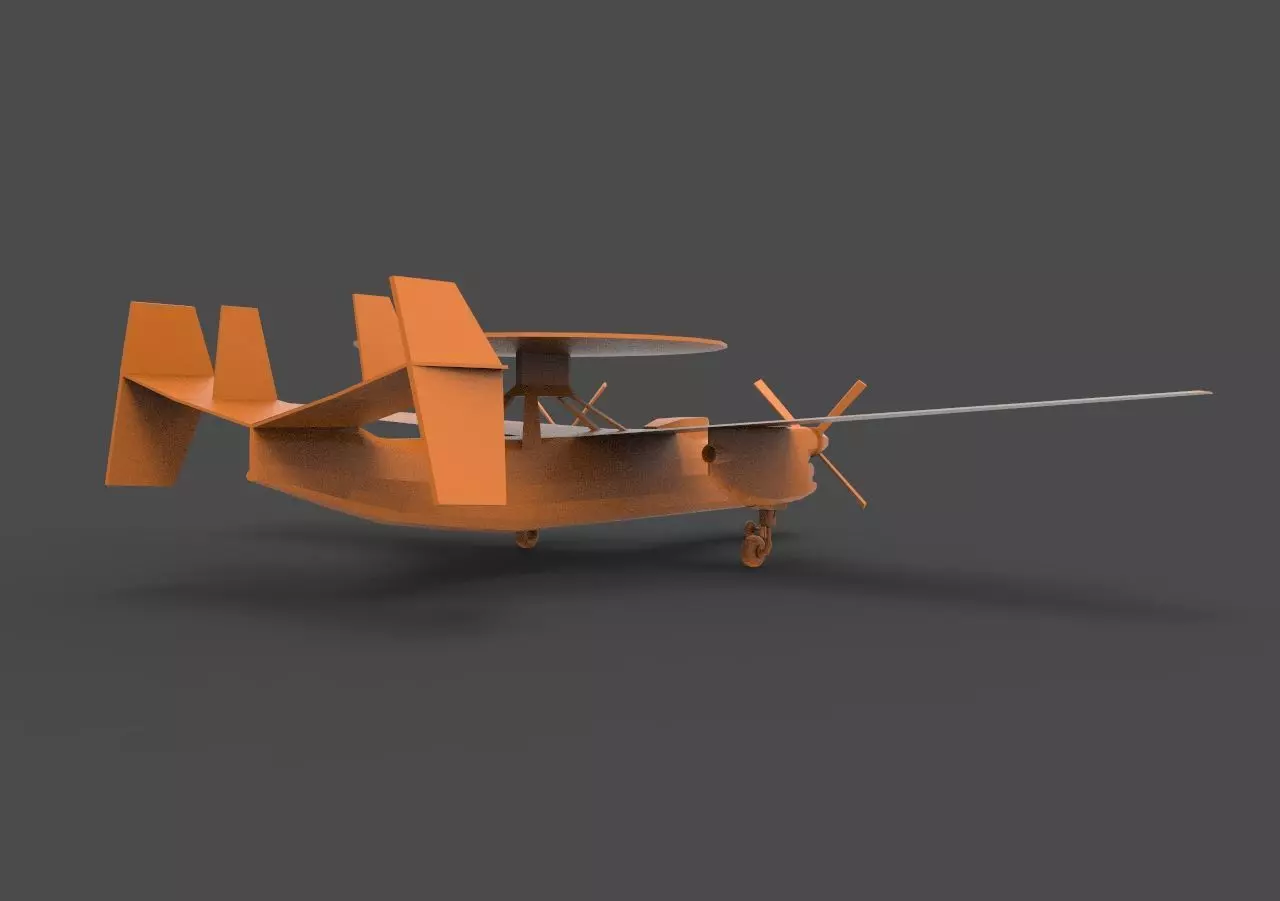 E-2 Hawkeye 3D print model_4
