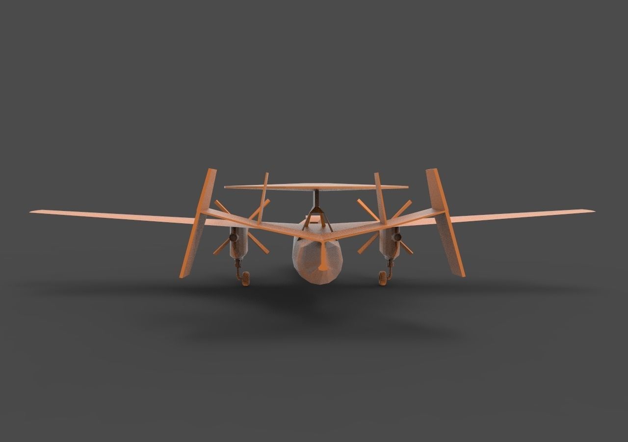 E-2 Hawkeye 3D print model_10