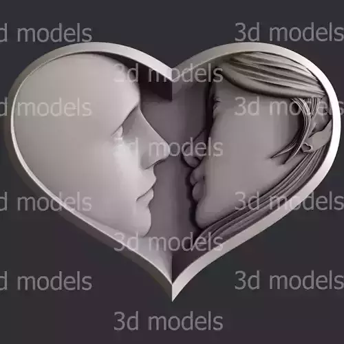 3d STL models for CNC router or 3d printer  love