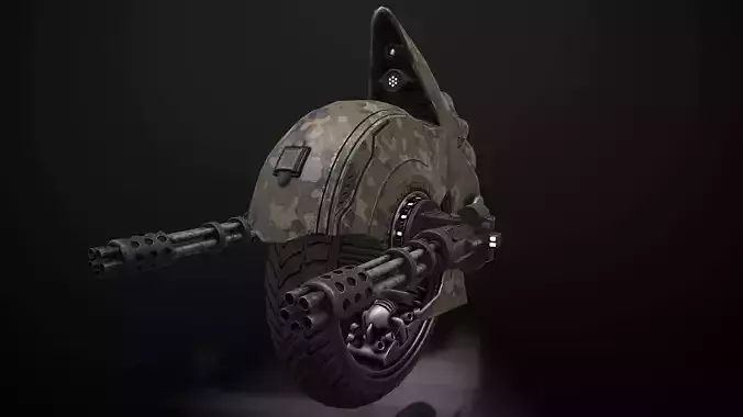 Military drone - Low Poly 3D Model