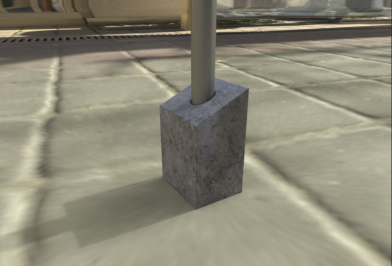 Street Light Low-poly 3D model_7