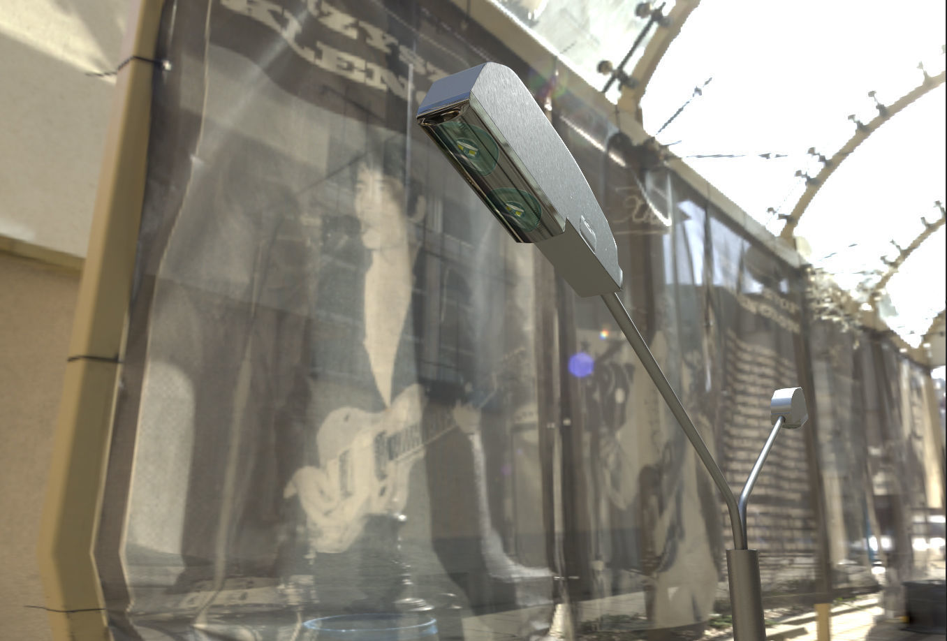 Street Light Low-poly 3D model_5