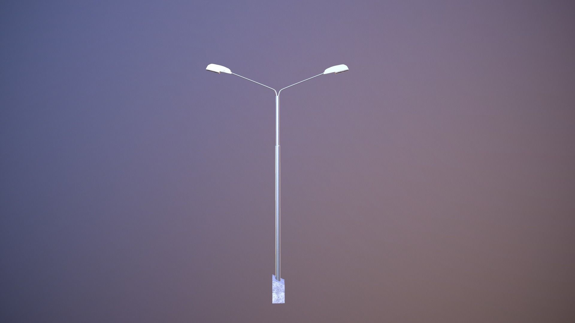 Street Light Low-poly 3D model_6