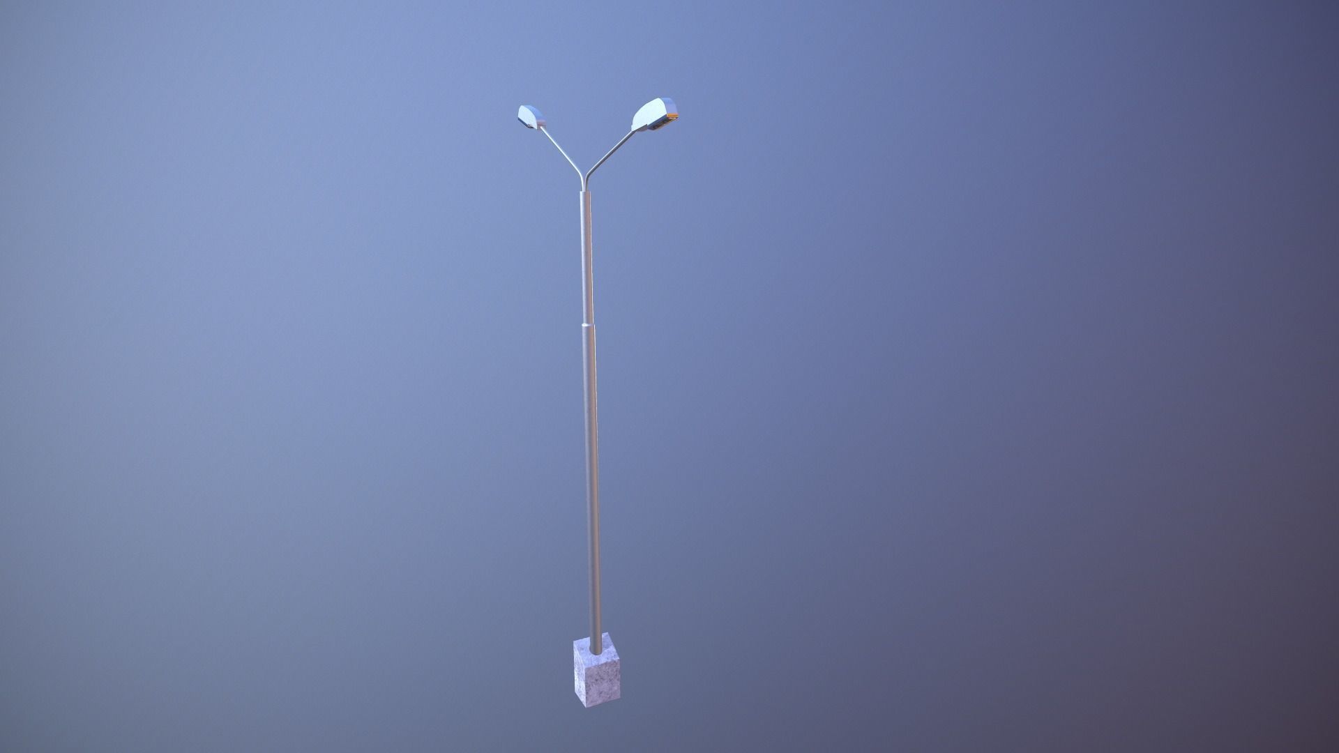 Street Light Low-poly 3D model_8