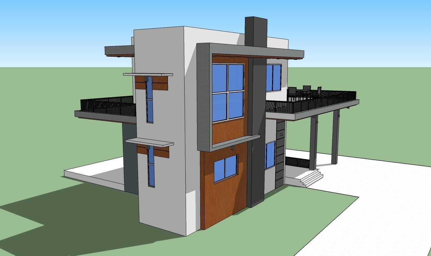 Modern House 3D model_4