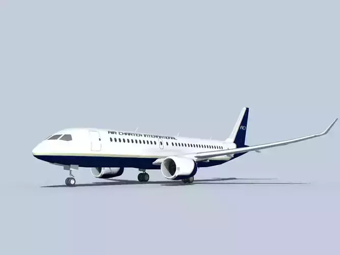 Bombardier CS100 Air Charter Intl 3D model Bombardier CS100 Air Charter Intl 3D model