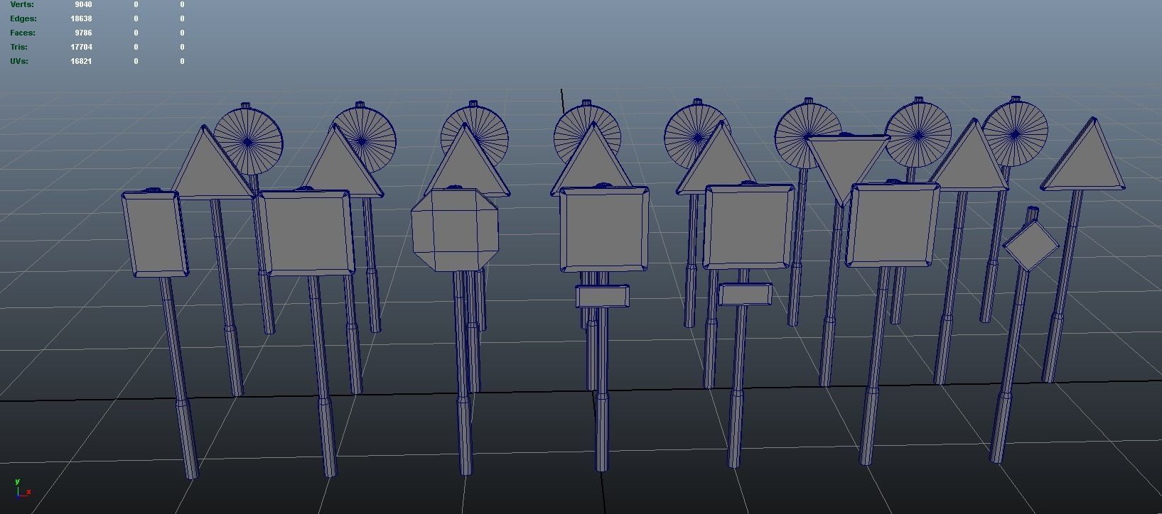 Dutch Traffic Signs Low-poly 3D model_4