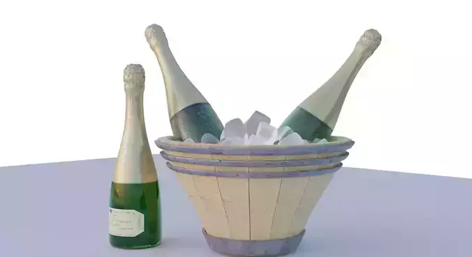 Champagne Bottle 3D model