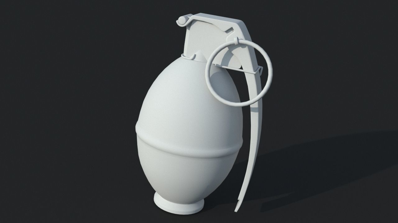 M61 fragmentation grenade 3D model_7