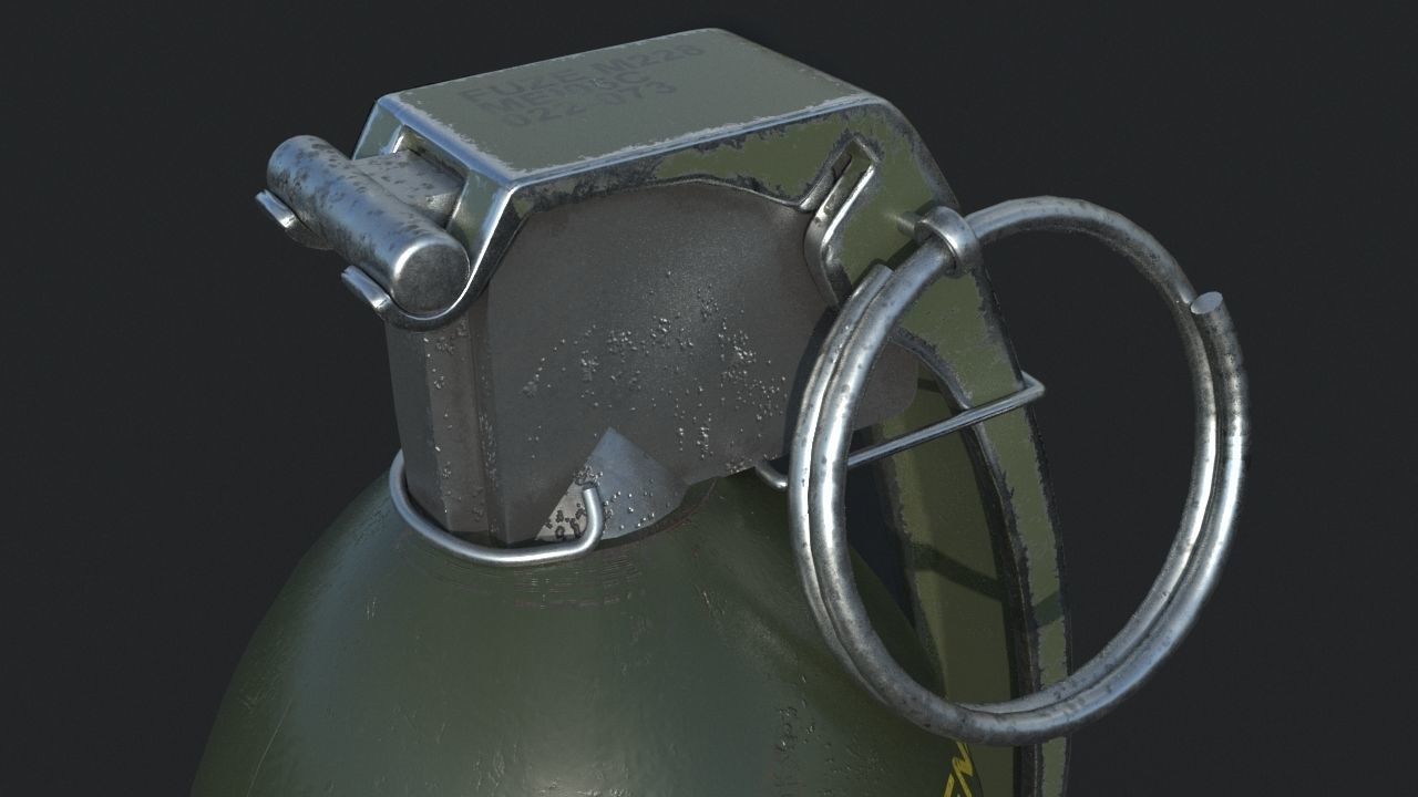 M61 fragmentation grenade 3D model_4